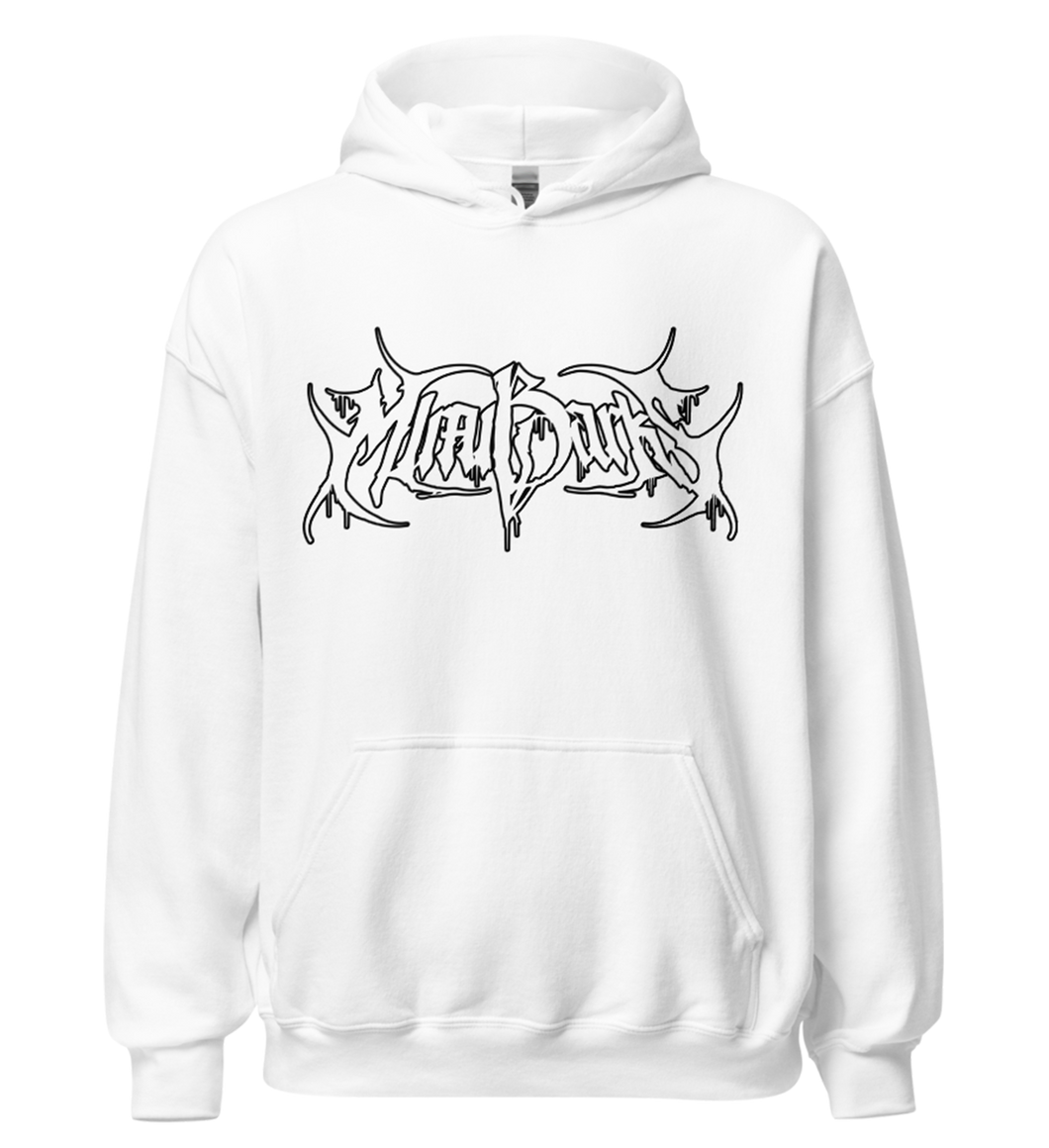Mimi Barks white THIS IS DOOM TRAP Hoodie